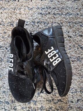 bebe Black Kids' Slip-On Lace Sneakers